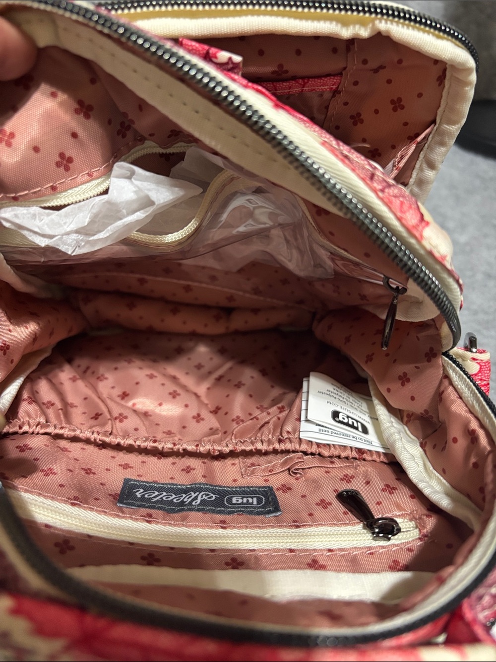 Lug RFID Crossbody with Charm Bar Skeeter Maples Cream NWT - Picture 7 of 14